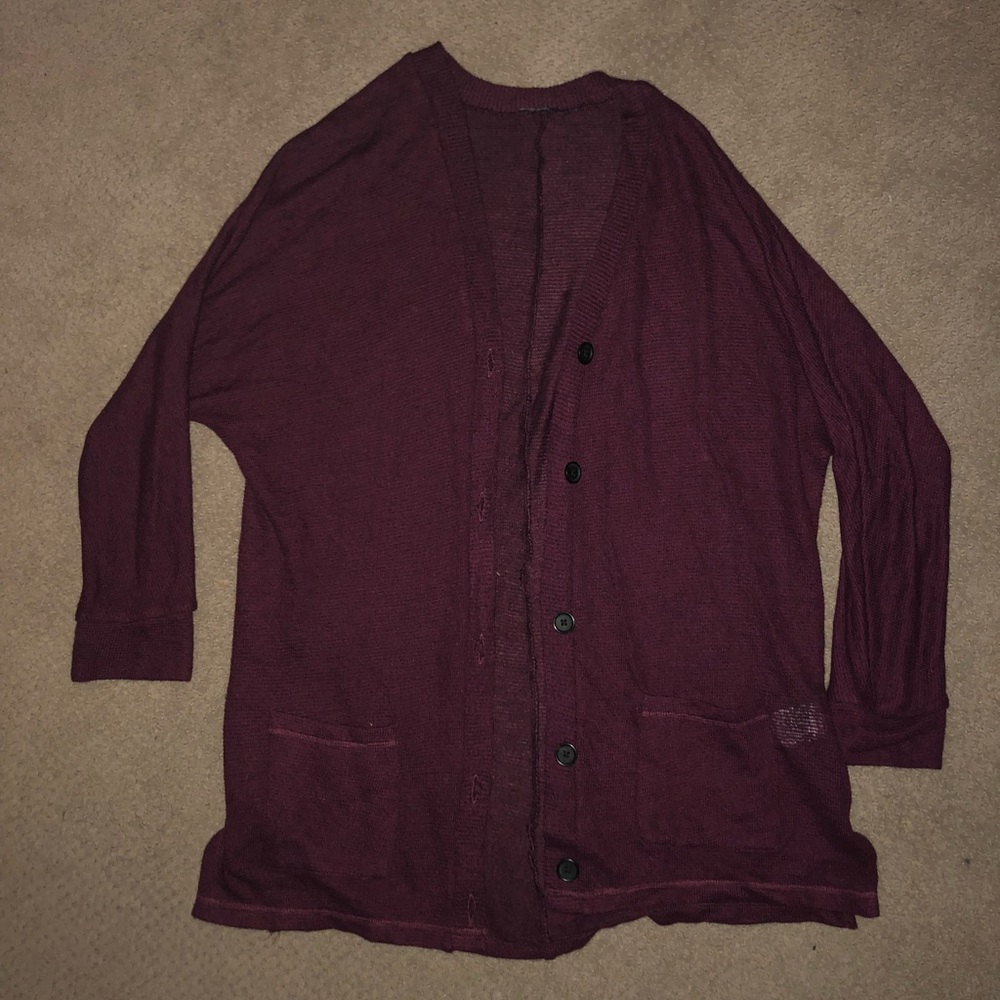 Maroon American Eagle cardigan